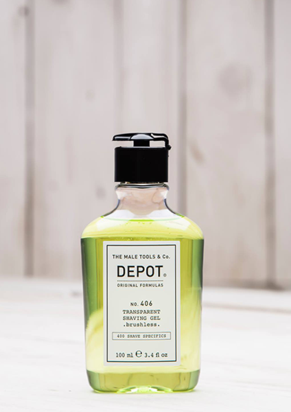 DEPOT No.406 TRANSPARENT SHAVING GEL (Brushless)